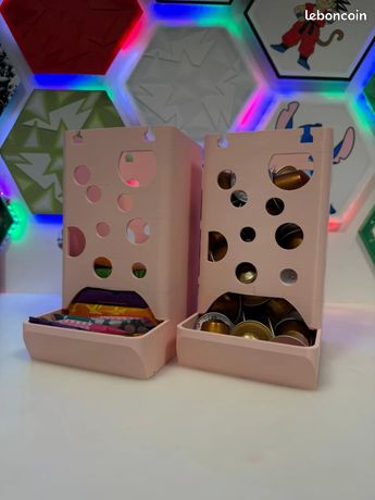 Distributeur de capsules café et sucrettes — à poser ou mural